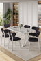 Hanah Home Axton Juego de Mesa y Sillas Blanco y Antracita